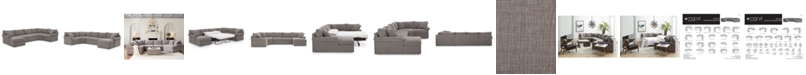 Furniture Wedport 4-Pc. Fabric Modular Chaise Sleeper Sectional Sofa with Wedge Corner Piece, Created for Macy's